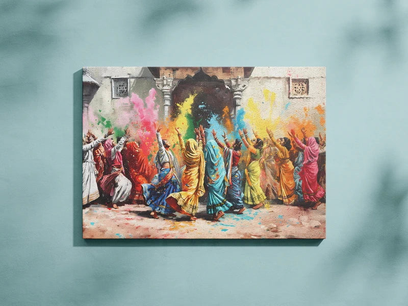 Holi Festival Celebration Wall Art