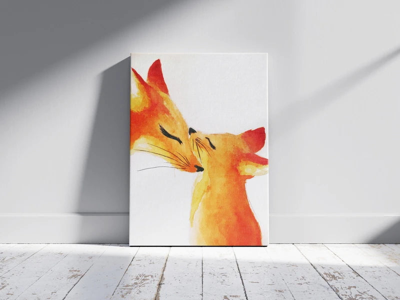 Fox Couple Wall Art
