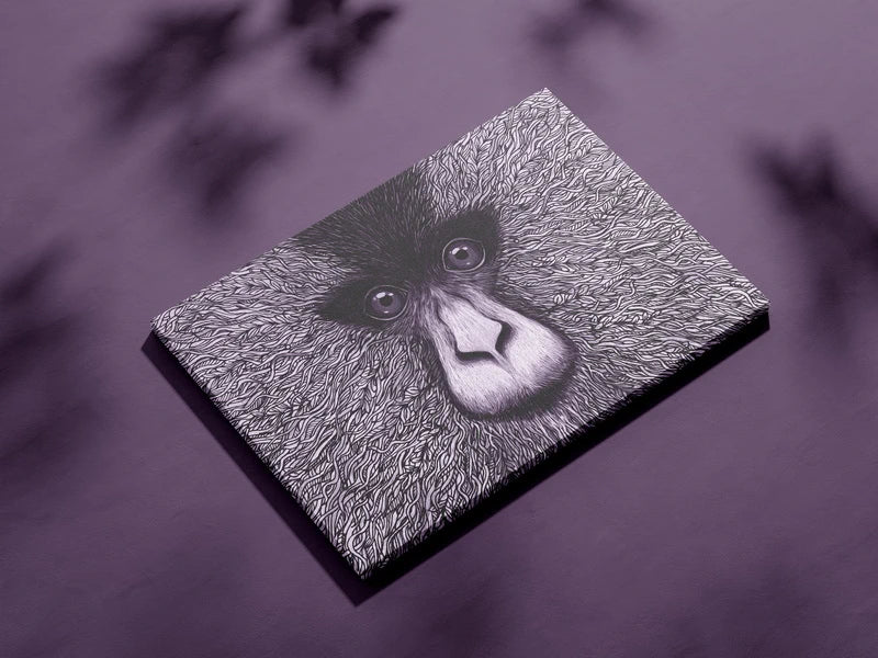 Abstract Monkey Face Wall Art