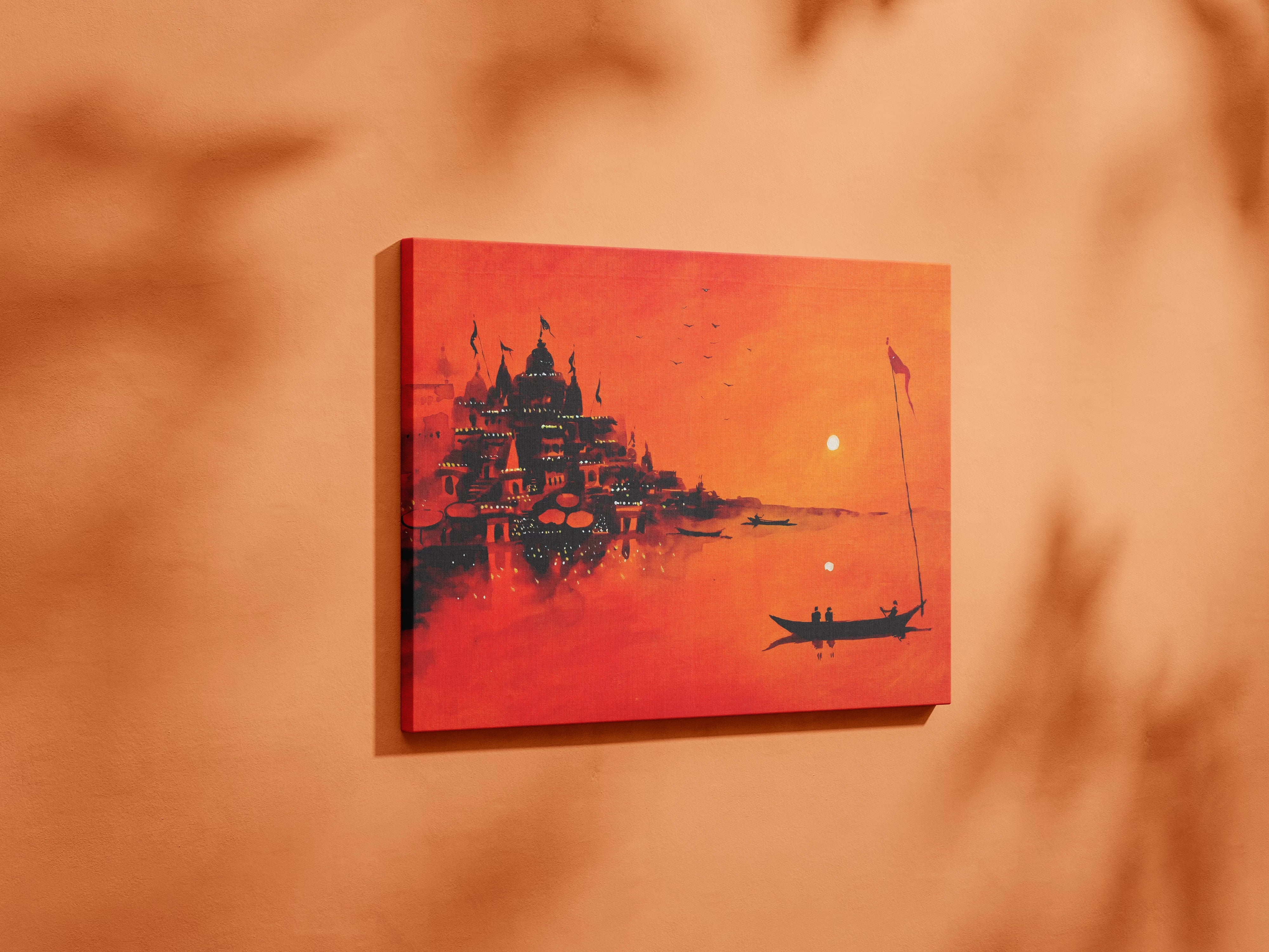 Banaras Sunset Wall Art