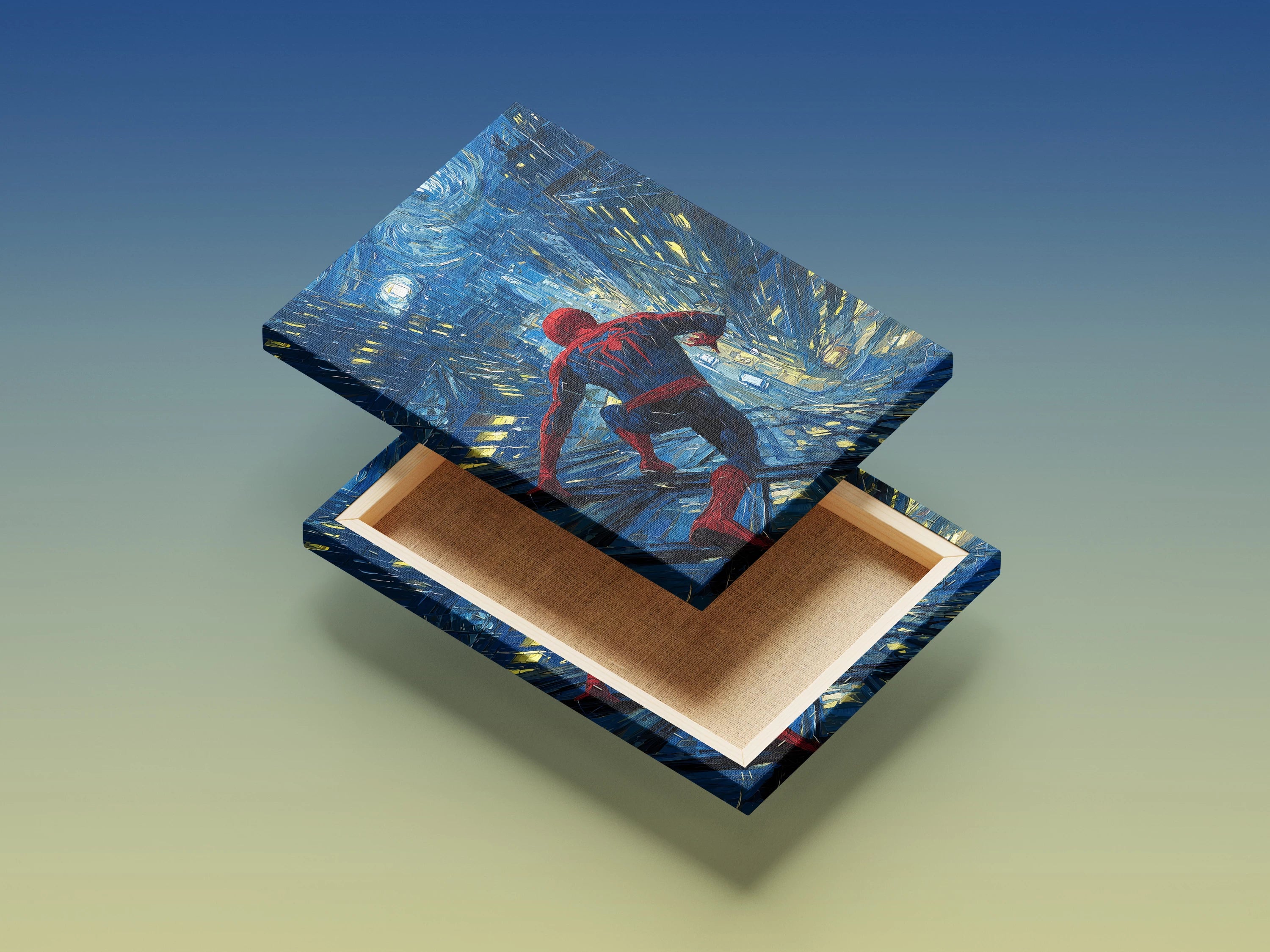 Spider Hero Night City Wall Art