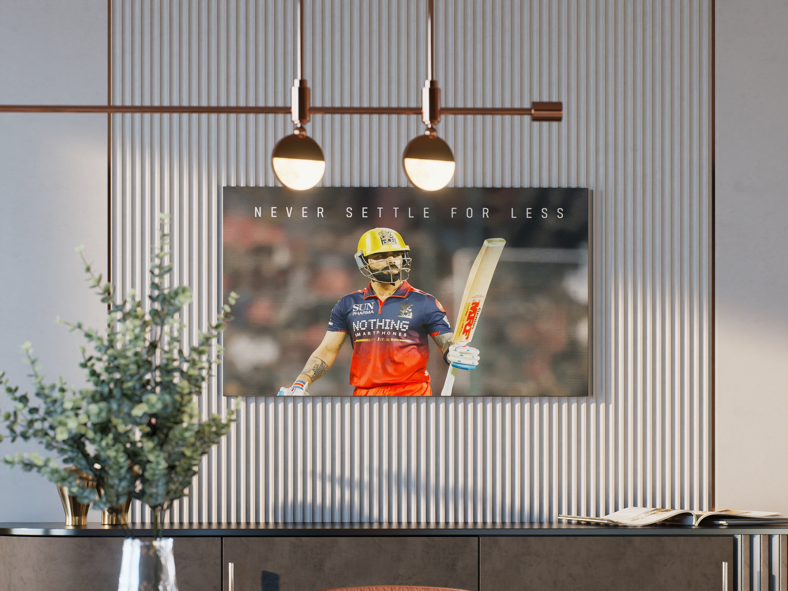 Never Settle For Less - Virat Kohli Wall Art