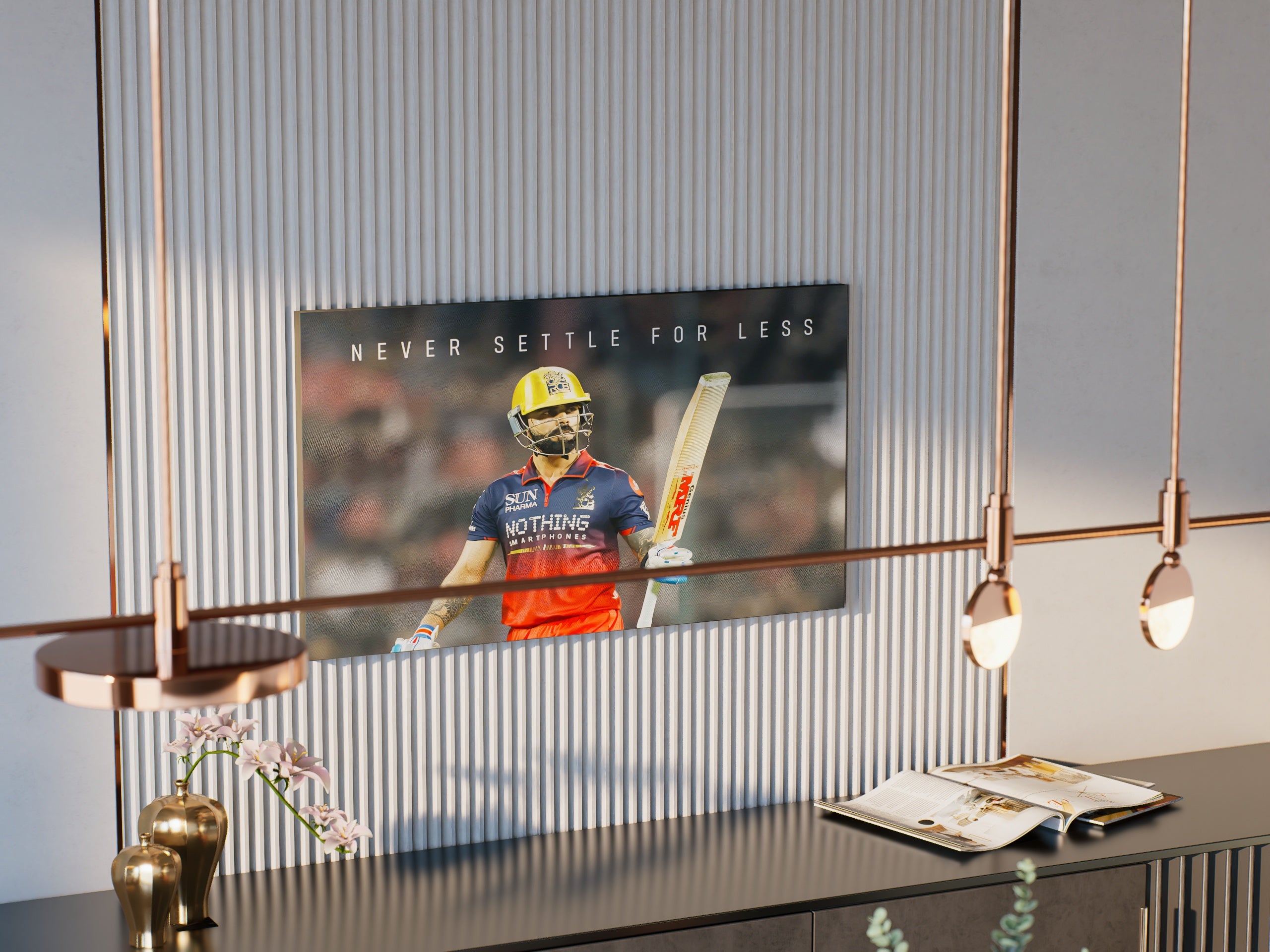 Never Settle For Less - Virat Kohli Wall Art