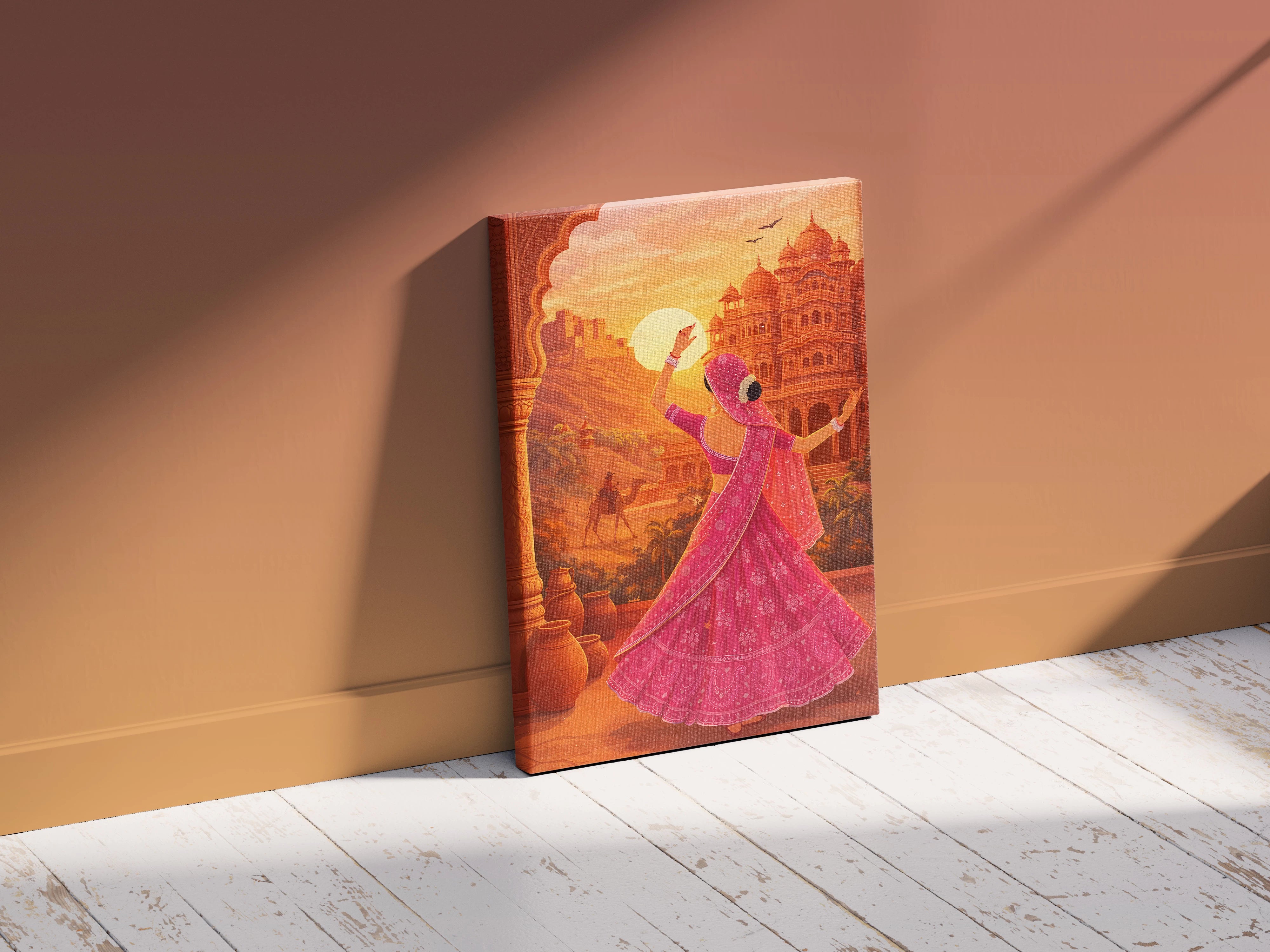 Rajasthani Dancing Woman Wall Art