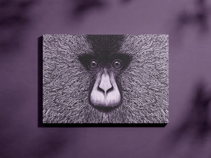 Abstract Monkey Face Wall Art
