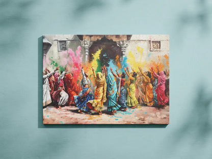 Holi Festival Celebration Wall Art