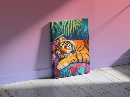 Majestic Resting Tiger Wall Art
