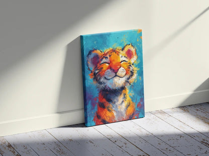 Smiling Baby Tiger Wall Art