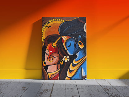 Shiv Parvati Modern Wall Art