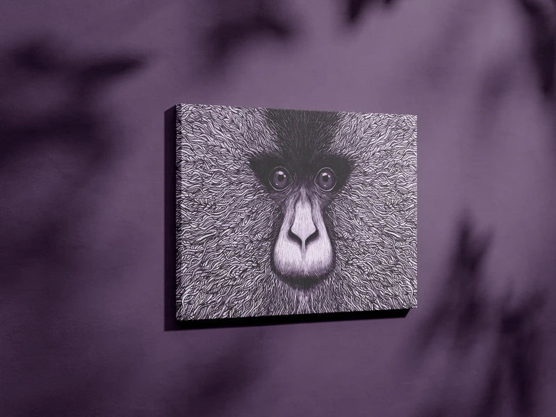 Abstract Monkey Face Wall Art