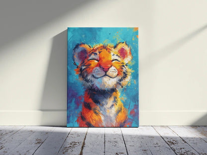 Smiling Baby Tiger Wall Art