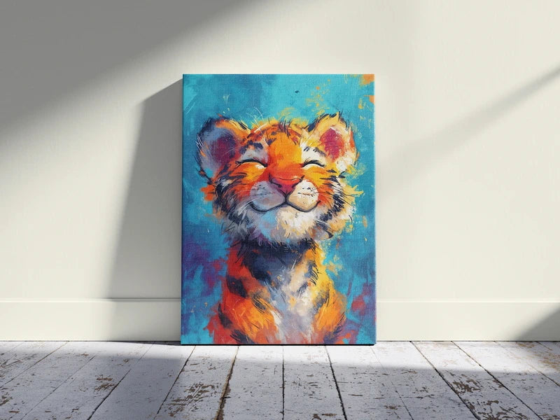 Smiling Baby Tiger Wall Art