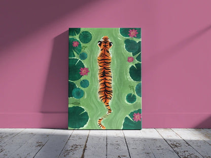Royal Tiger in Water Wall Art