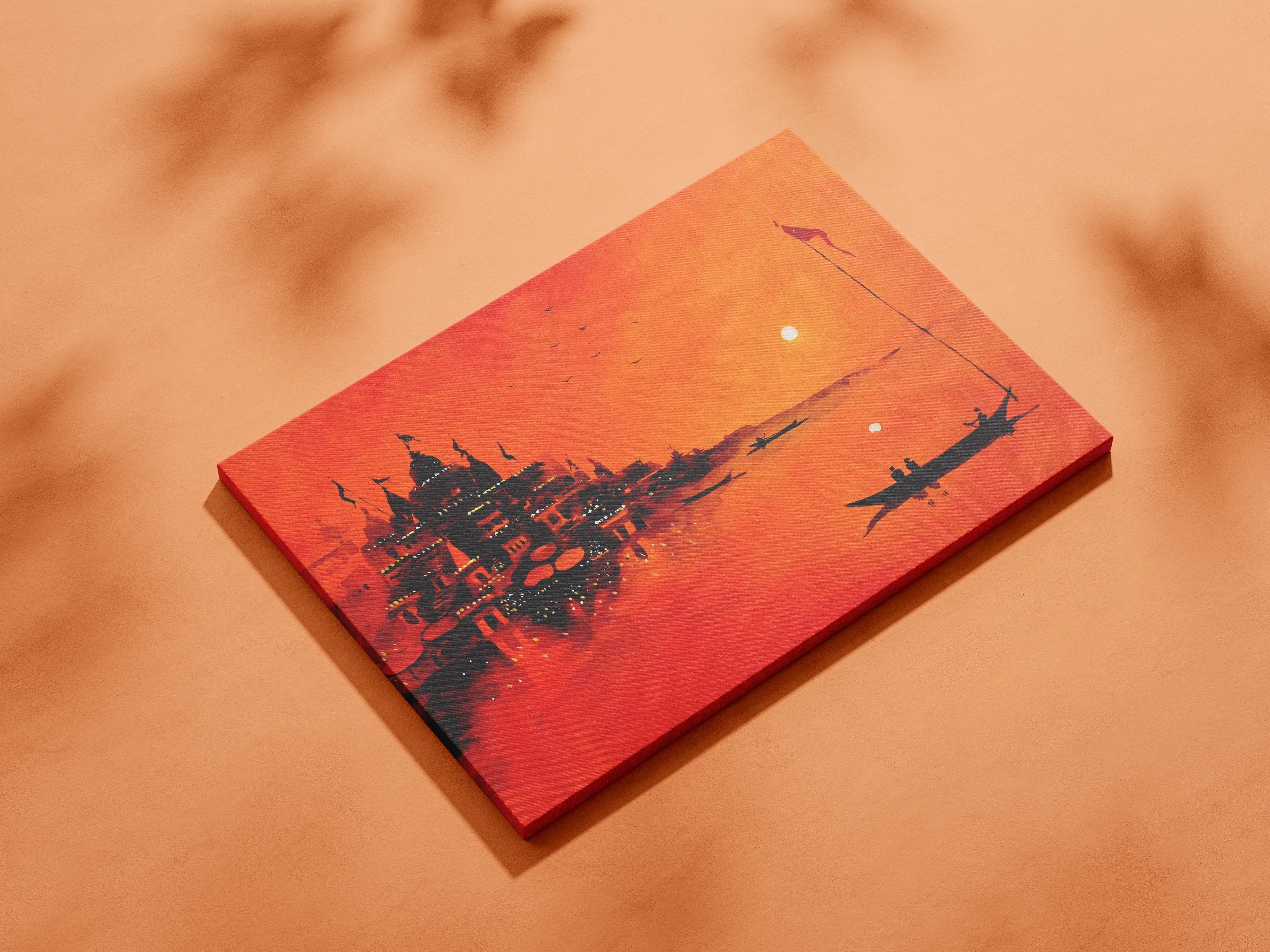 Banaras Sunset Wall Art