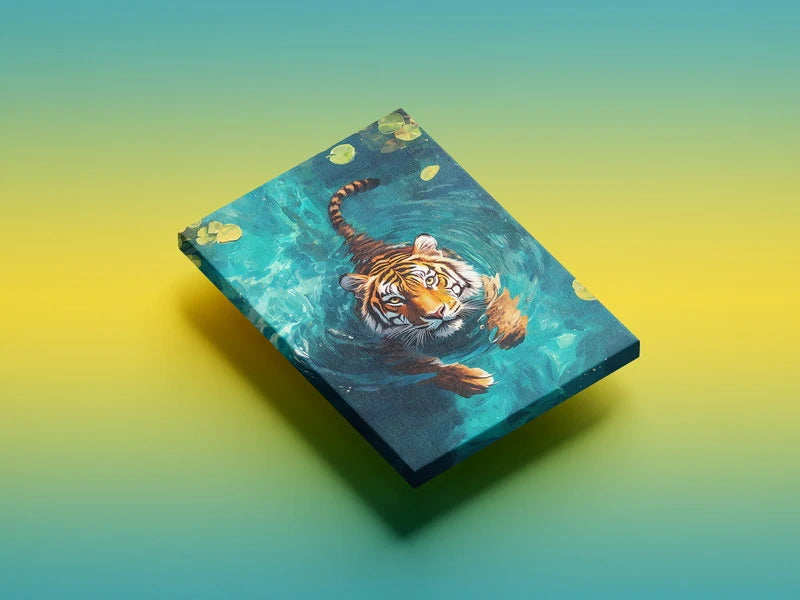 Majestic Tiger Swimming Wall Art