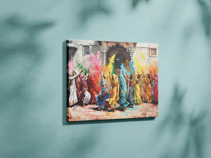 Holi Festival Celebration Wall Art