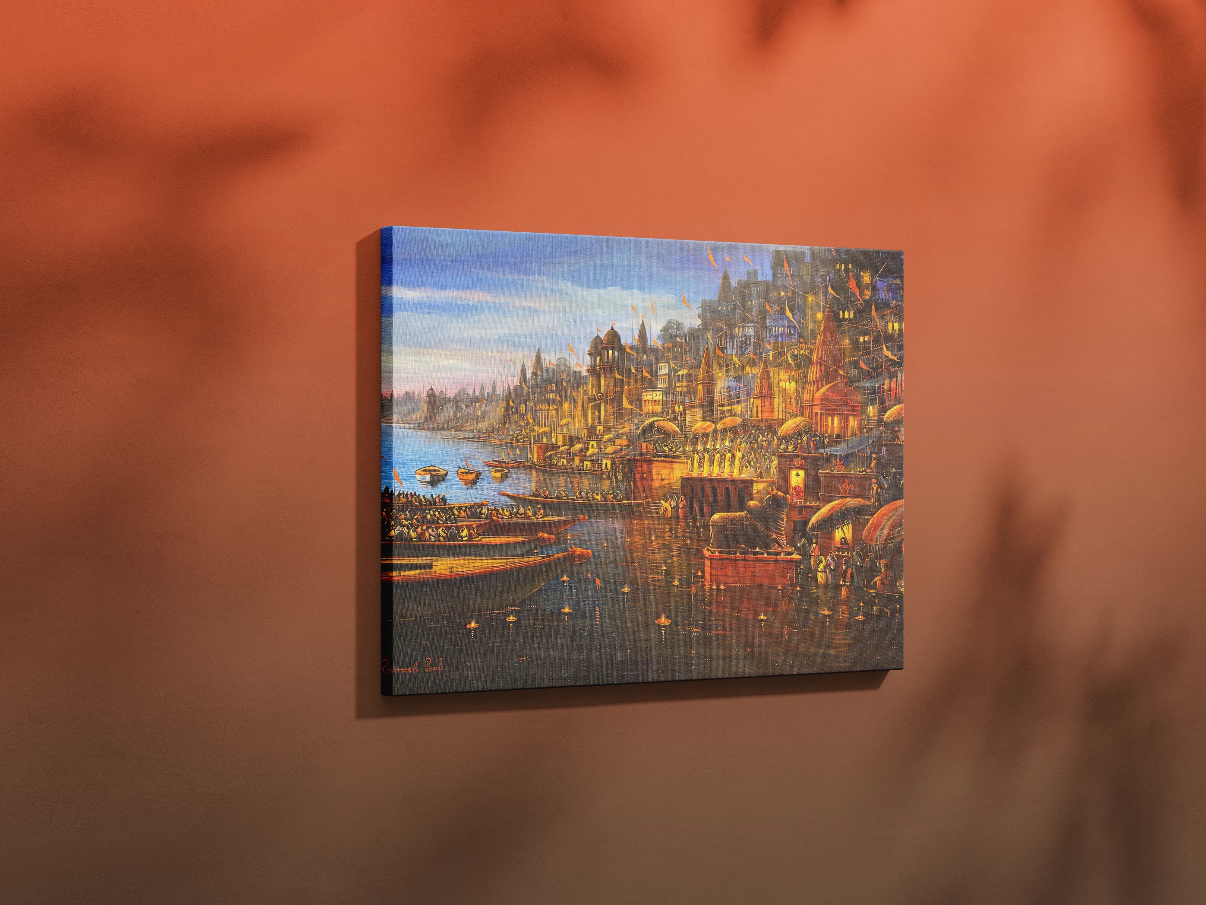 Varanasi Ghat Wall Art