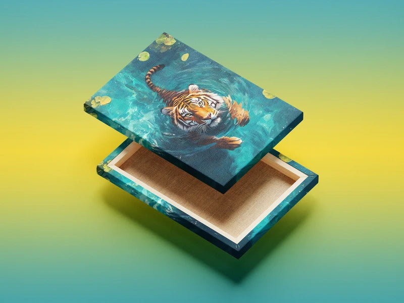 Majestic Tiger Swimming Wall Art