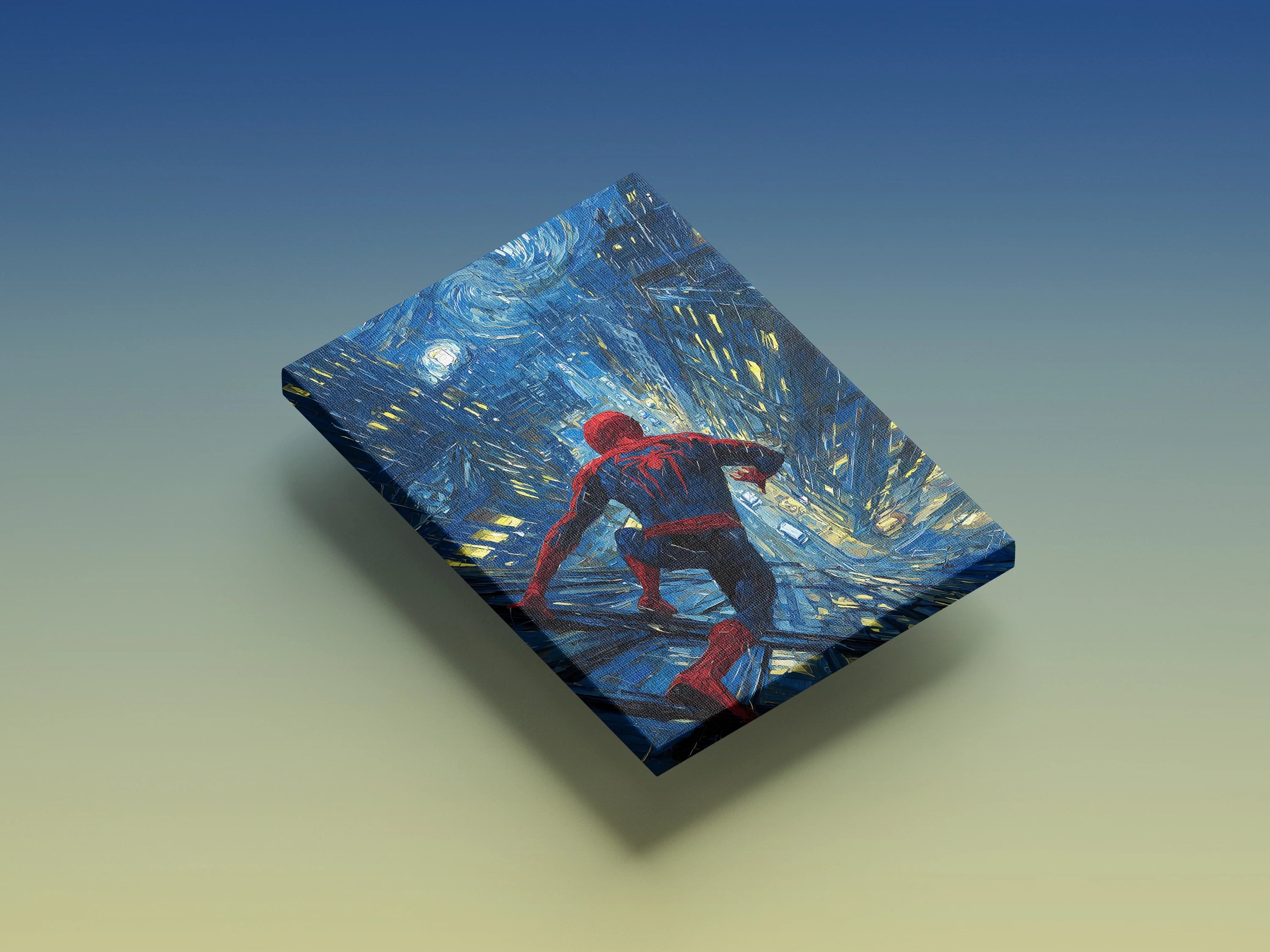Spider Hero Night City Wall Art