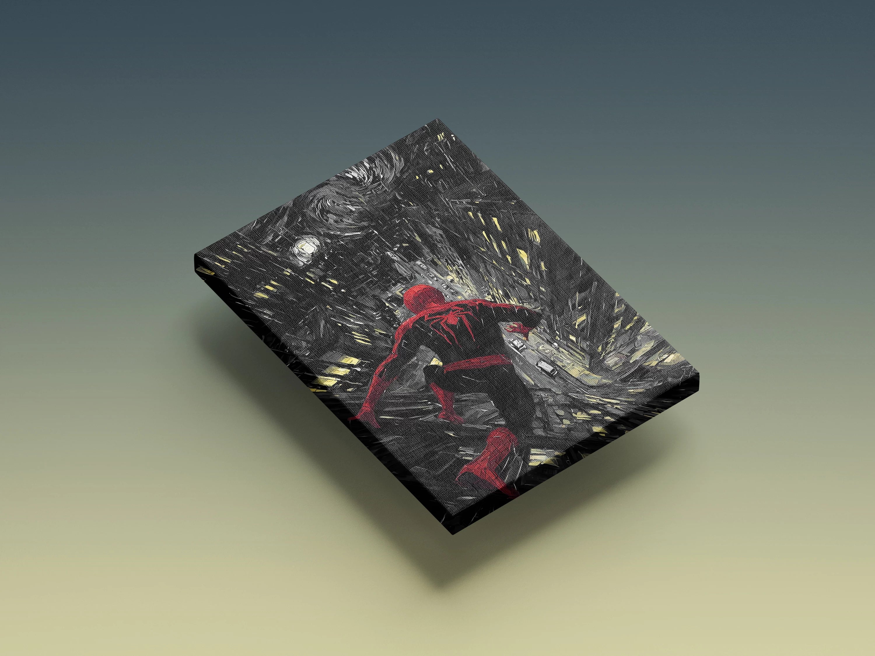 Spider Hero Night City Wall Art