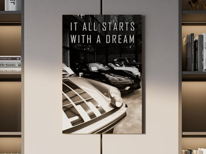 It All Starts With A Dream Wall Art