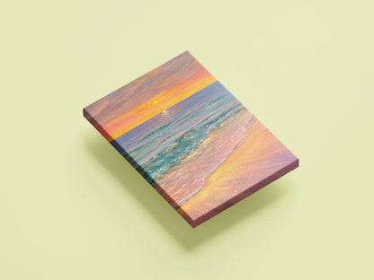 Sparkle Sea Waves Sunset Wall Art