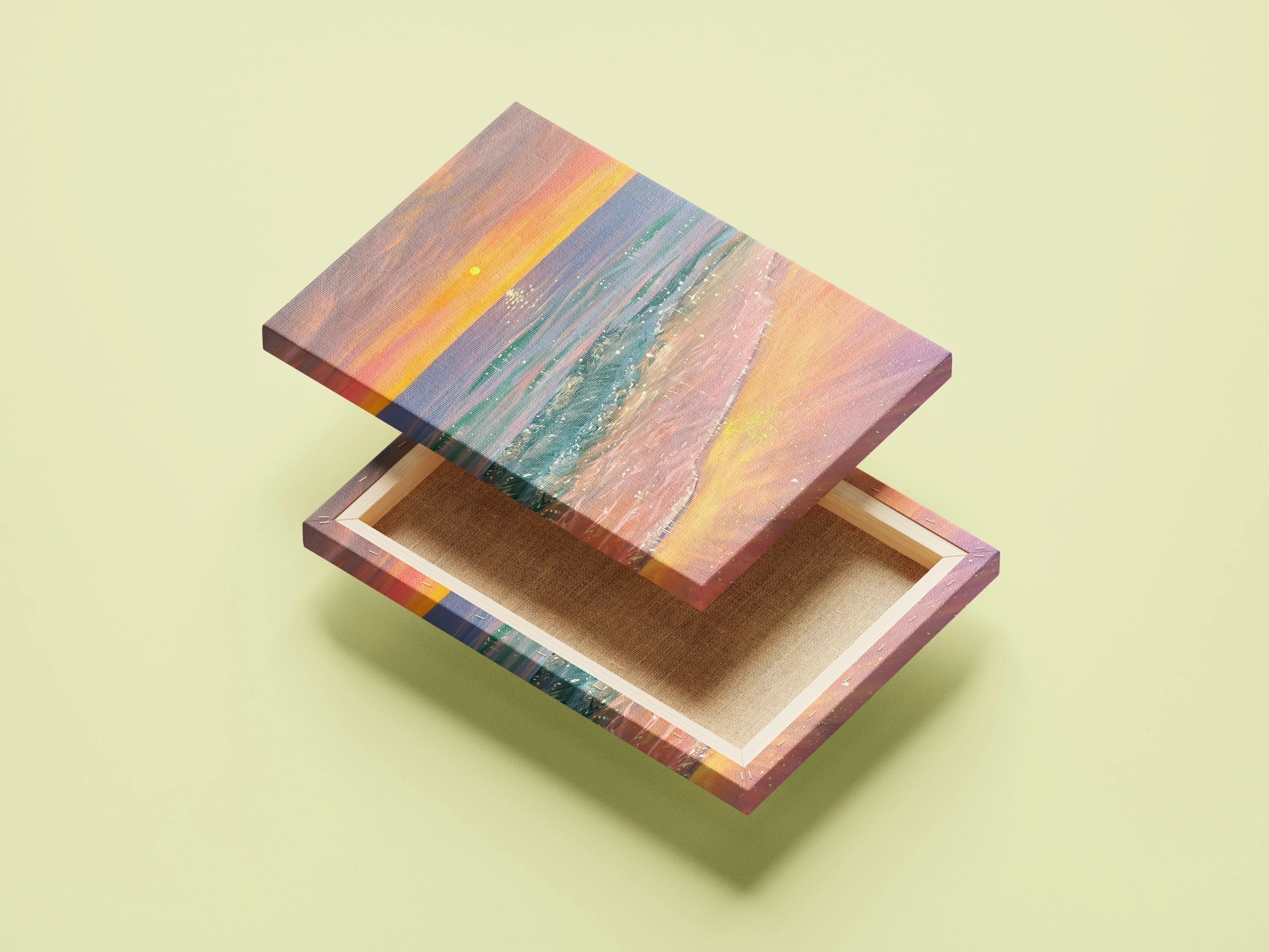Sparkle Sea Waves Sunset Wall Art