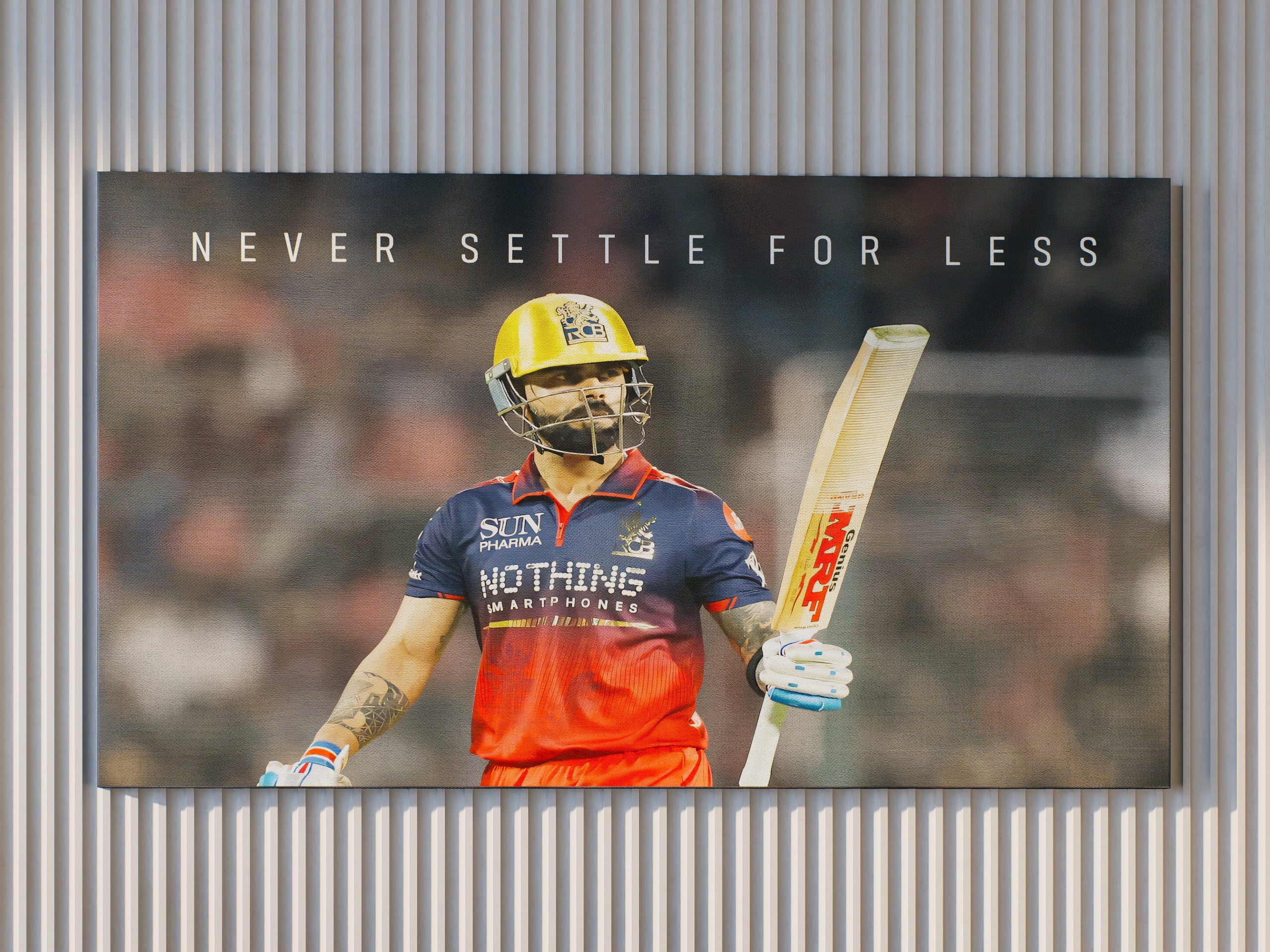 Never Settle For Less - Virat Kohli Wall Art