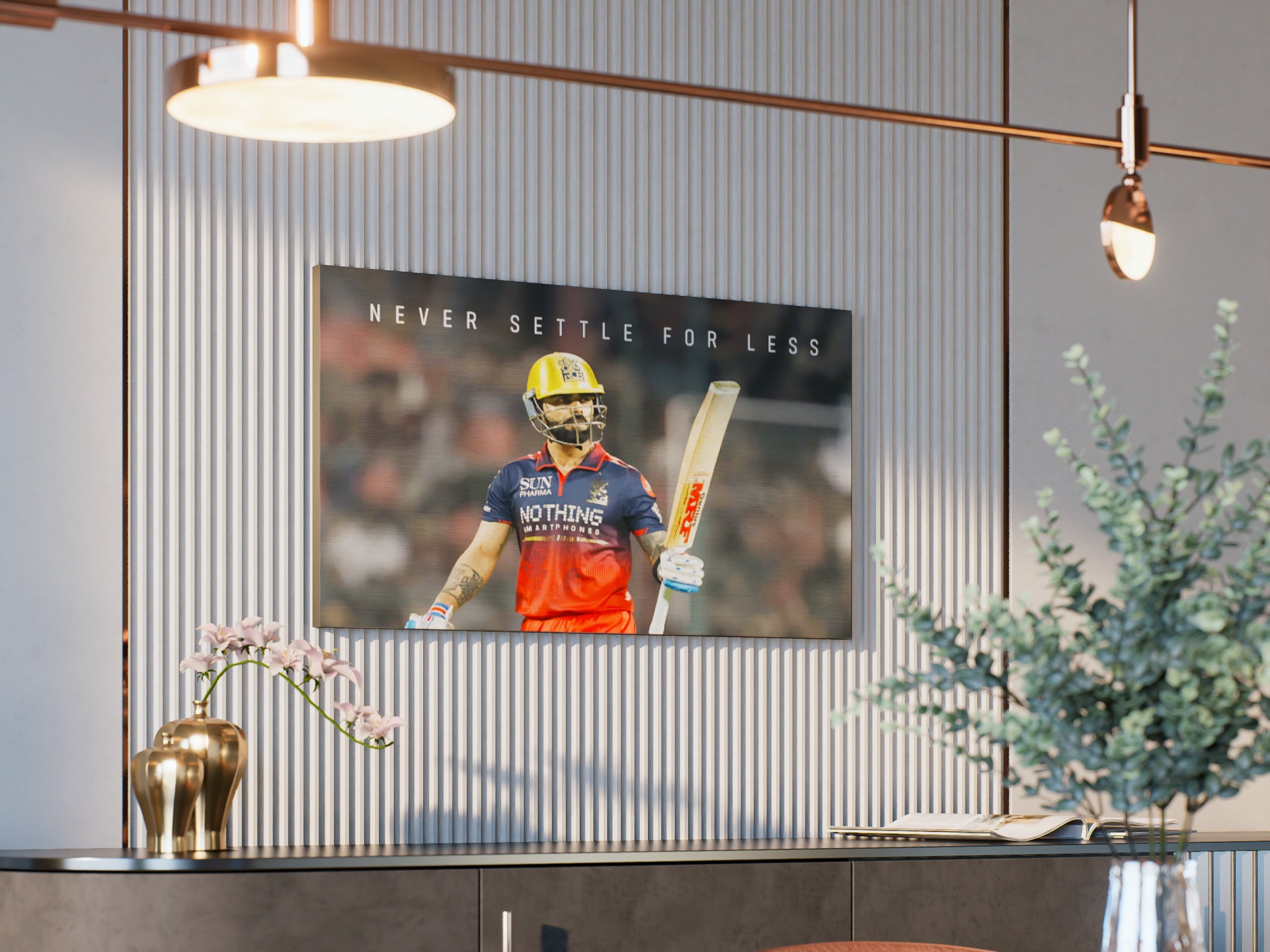 Never Settle For Less - Virat Kohli Wall Art