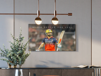 Never Settle For Less - Virat Kohli Wall Art