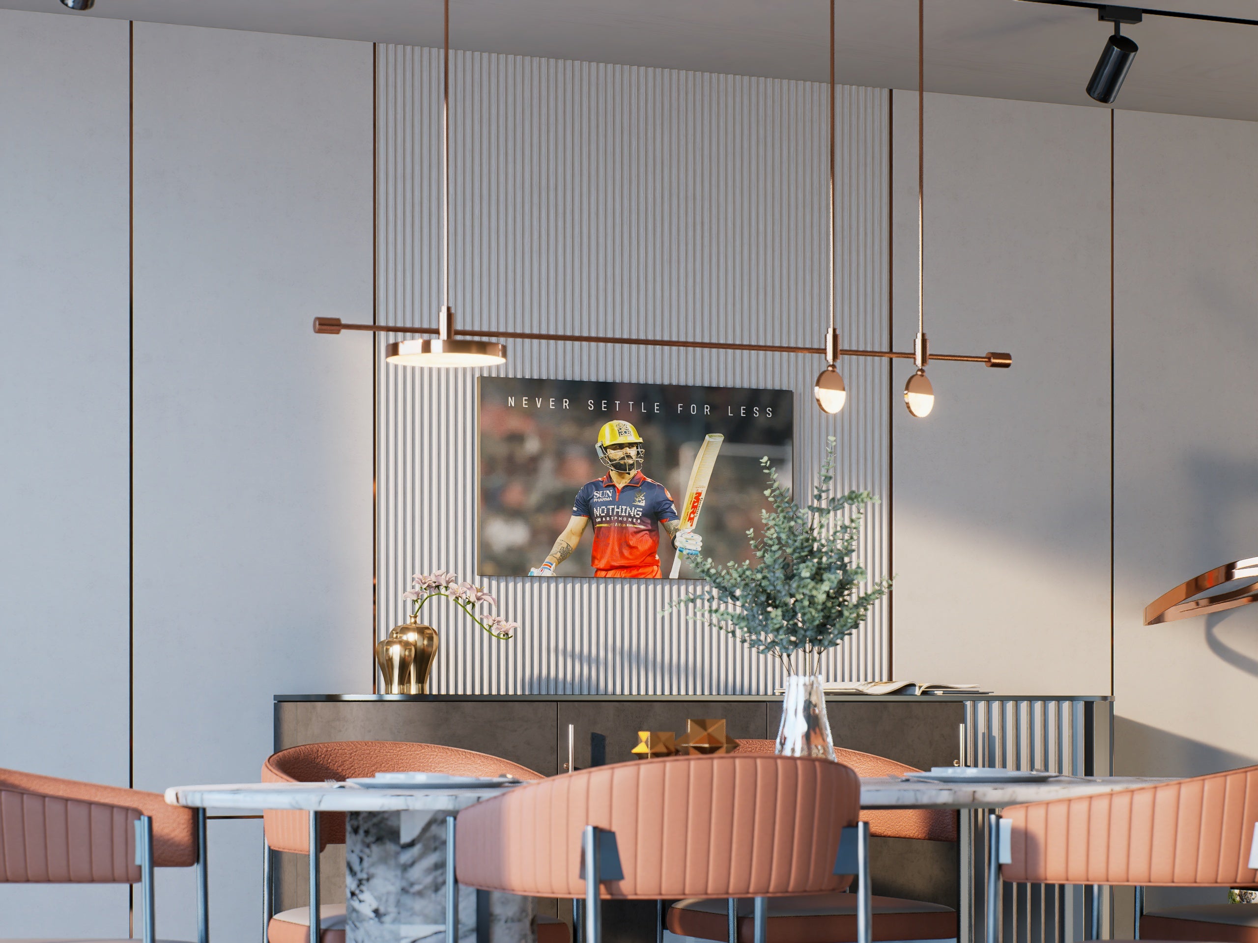 Never Settle For Less - Virat Kohli Wall Art