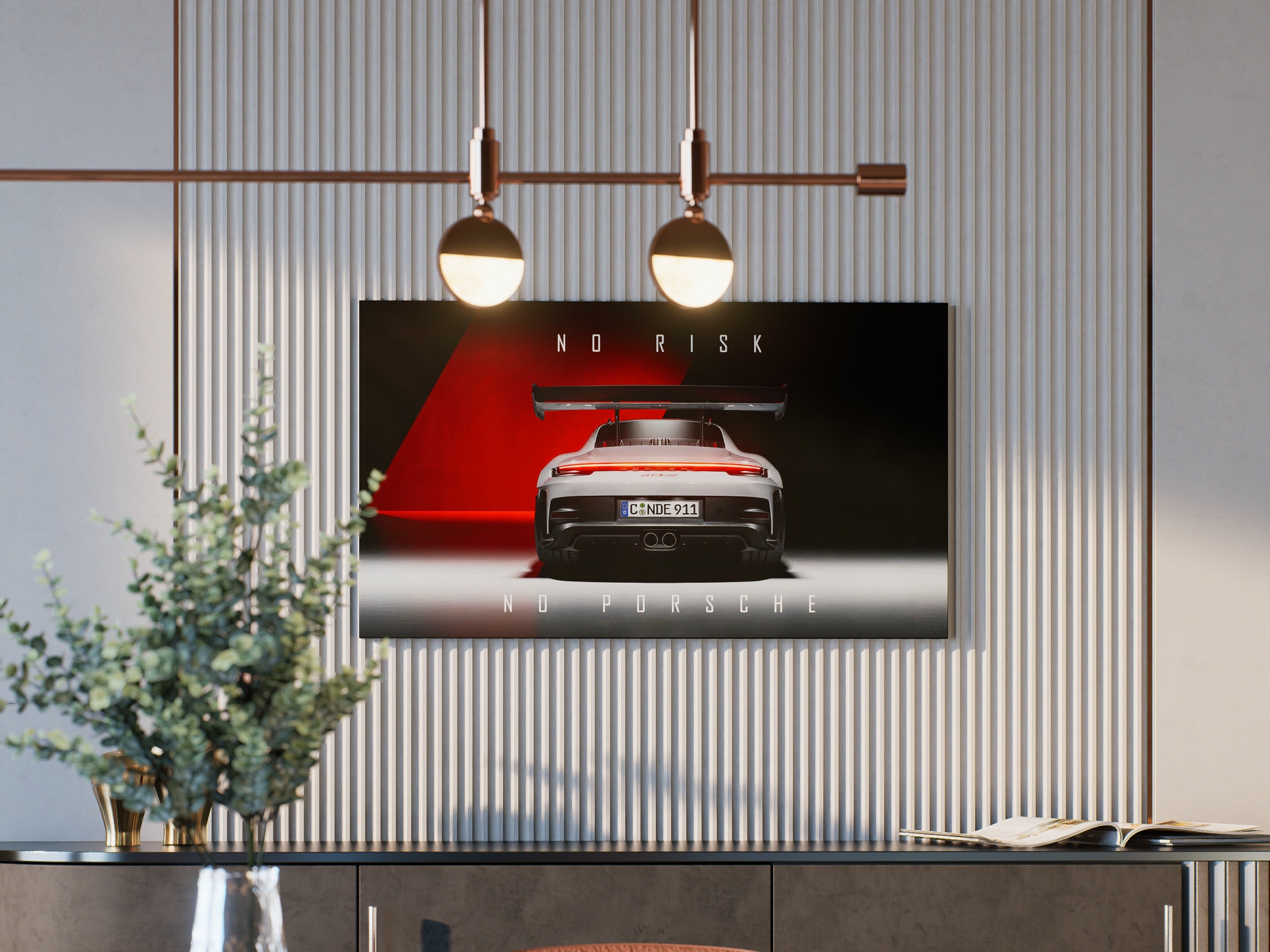 No Risk No Porsche Wall Art