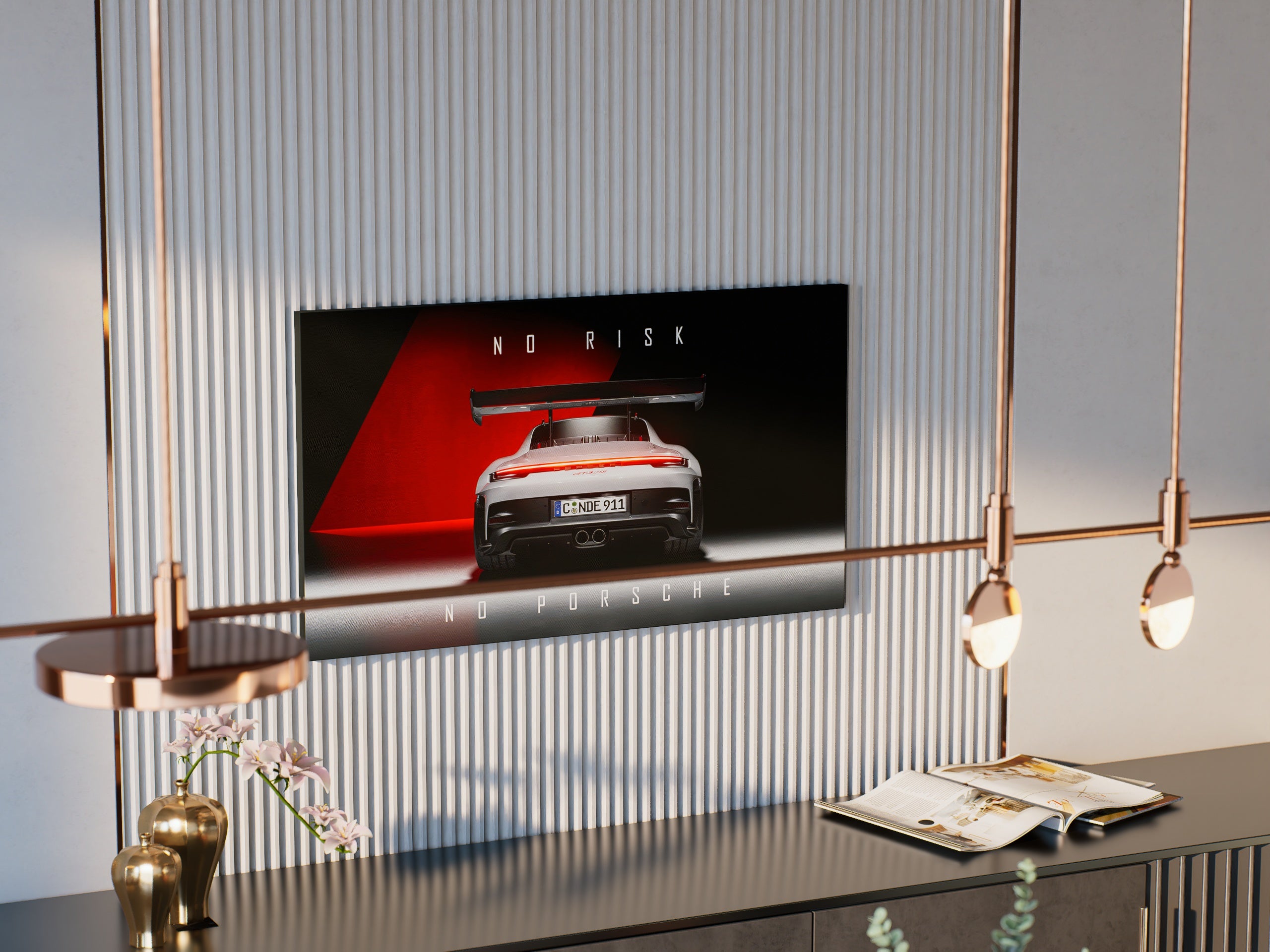 No Risk No Porsche Wall Art
