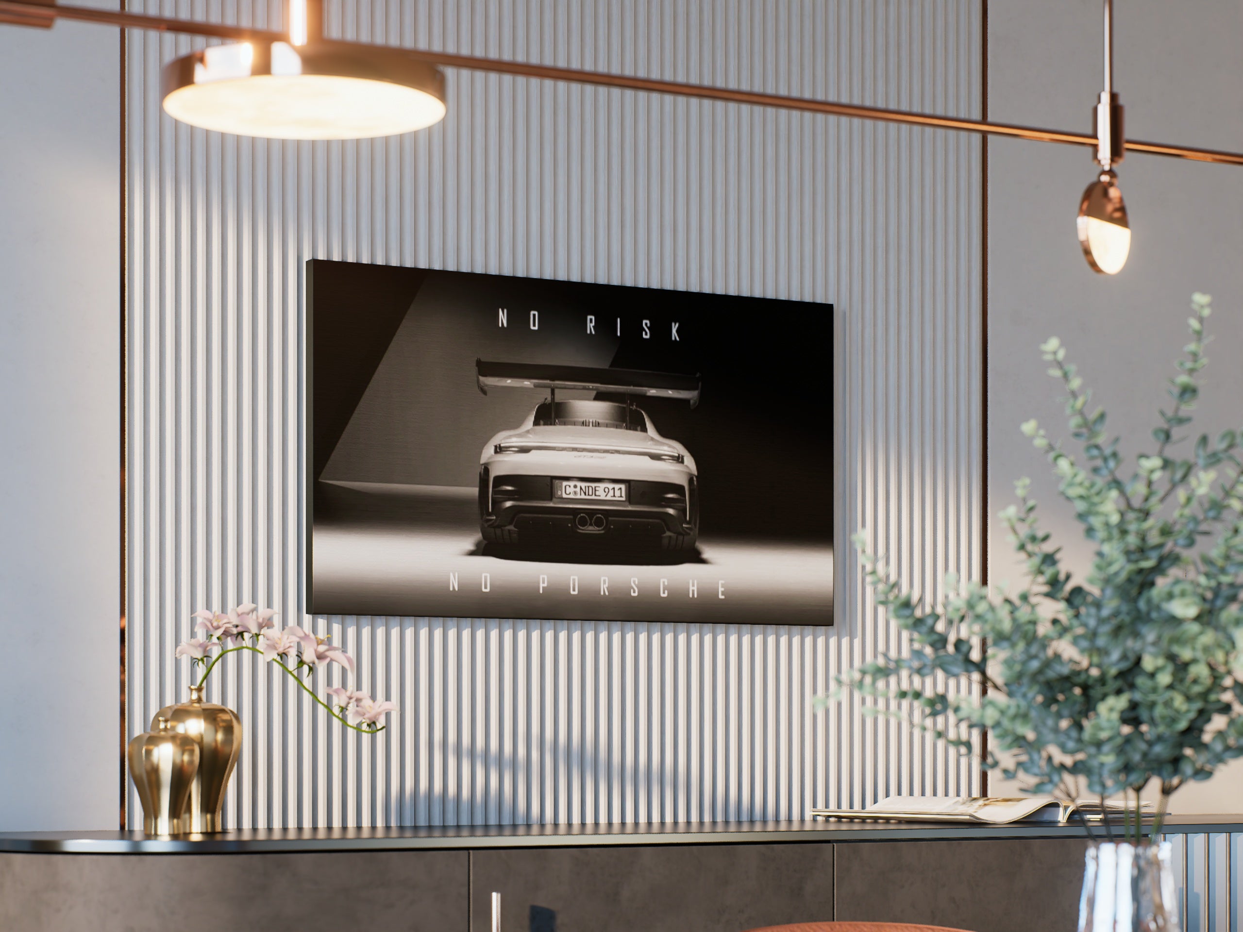 No Risk No Porsche Wall Art