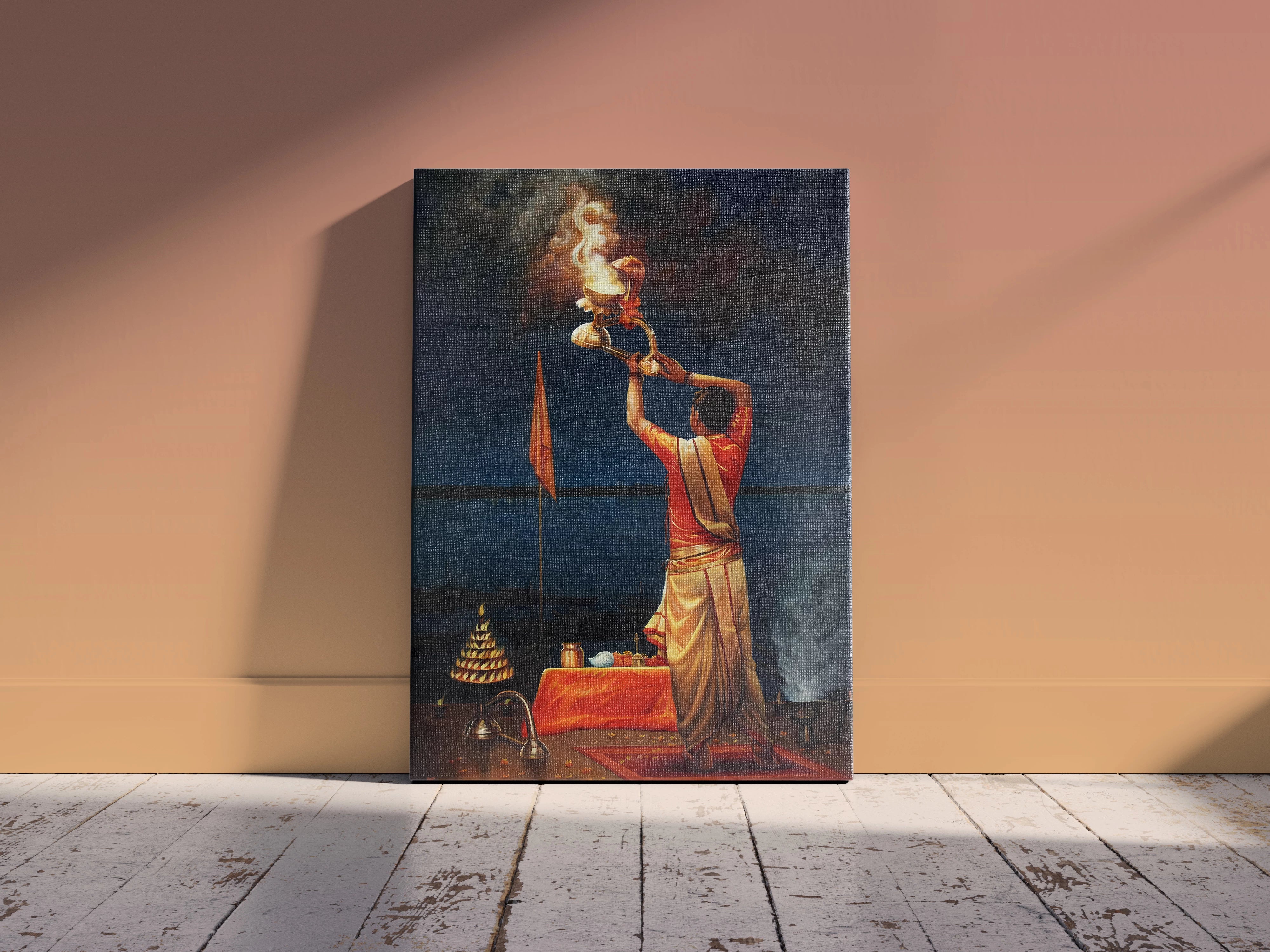 Ganga Aarti Wall Art