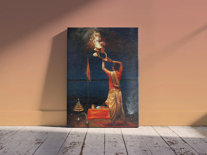 Ganga Aarti Wall Art