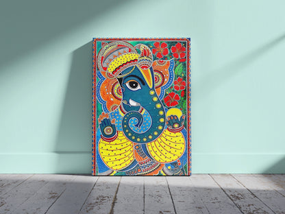Lord Ganesha Madhubani Wall Art