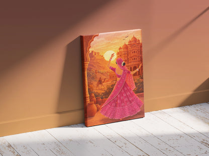 Rajasthani Dancing Woman Wall Art