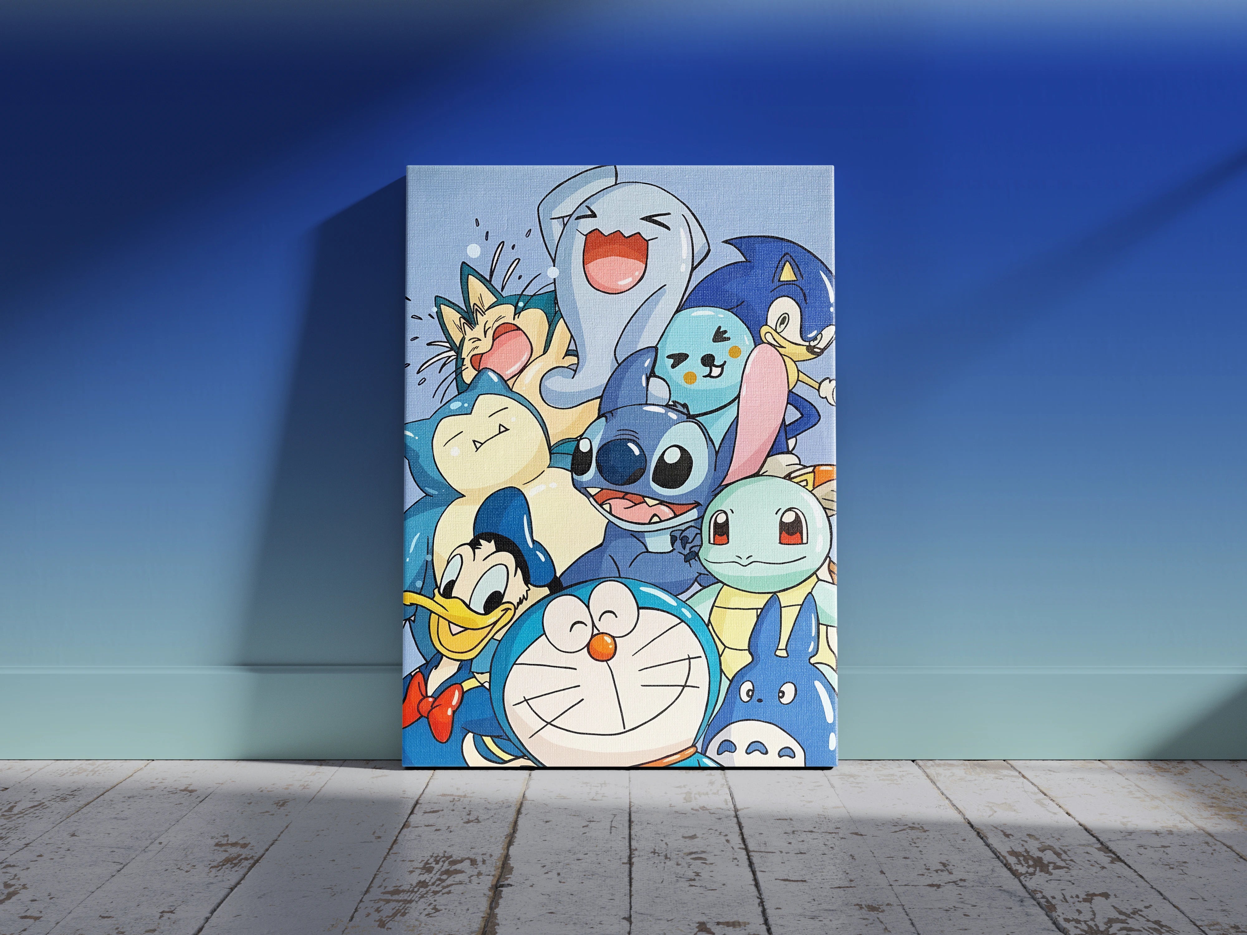 Doremon & team wall Art