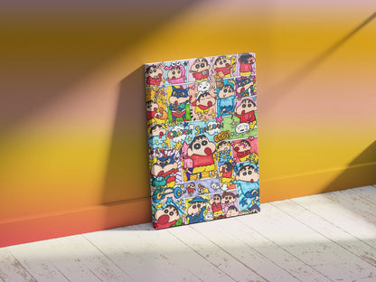Crayon Shinchan Collage Wall Art