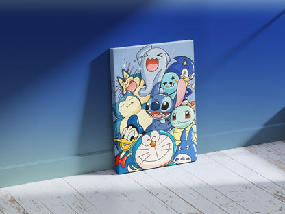 Doremon & team wall Art