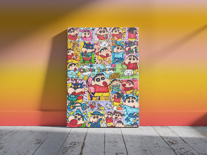 Crayon Shinchan Collage Wall Art