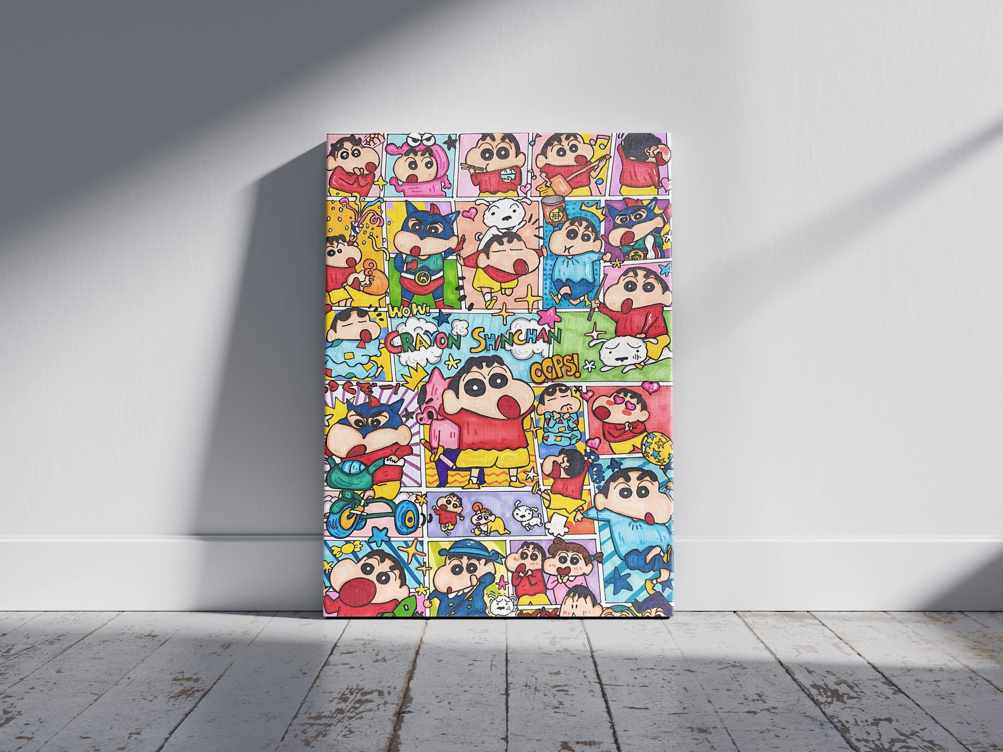 Crayon Shinchan Collage Wall Art